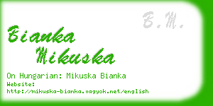 bianka mikuska business card